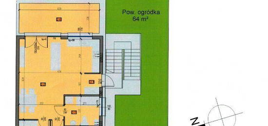 Mieszkanie 63,80 m2 z ogródkiem, Nowa Wola