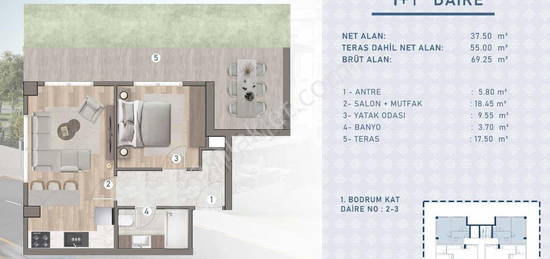 Bykekmece Casabluda Deniz Manzaral 1+1 Kiralk Daire