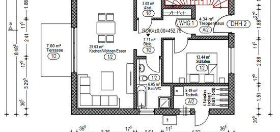 Schöne Helle 2-Zimmer-EG-Wohnung mit gehobener Innenausstattung mit Einbauküche in Jagstzell