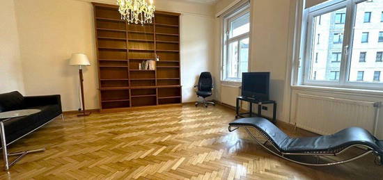 WIEN-MITTE, MARXERGASSE, teilmöblierte 74 m2 Altbauwohnung, 2 Zimmer, Küche, Duschbad, Parketten, 3. Liftgeschoss