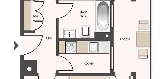 Tolle 2-Zimmer Wohnung sucht Sie ! ohne Boden & ohne Tapeten mit Renovierungszuschuss