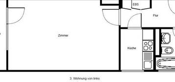 Schicke 1 Zimmerwohnung mit Balkon