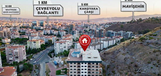 Karyaka zeyirolu Residence'da 2+1 Satlk Frsat Daire