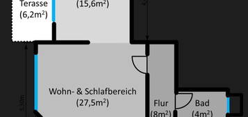 1-Zimmer Single-Wohnung im oberen Ort in Ebhausen