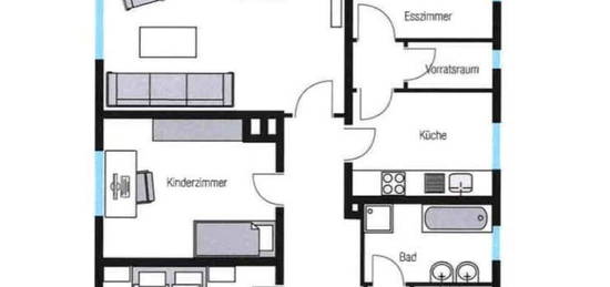 Helle 4-Zimmer Obergeschosswohnung in Esslingen