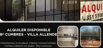 Alquiler Duplex Villa Allende 3 Dormitorios