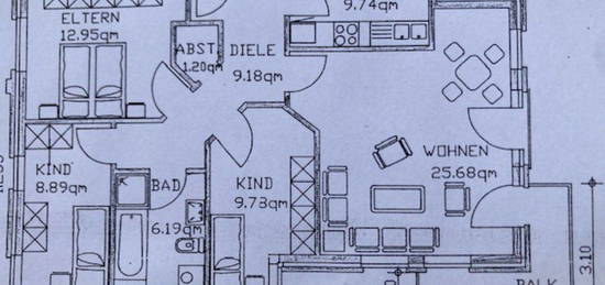 Schöne Wohnung im 1. Obergeschoss in Quakenbrück-Hengelage