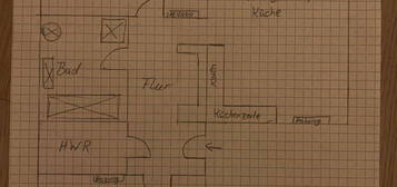 3 Zi. Familienwohnung/ Wohnung mit Garten/ Terasse EBK Wanne HWR