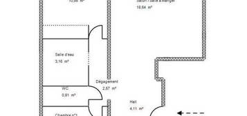 Le Cannet, au calme 3P avec terrasse + parking