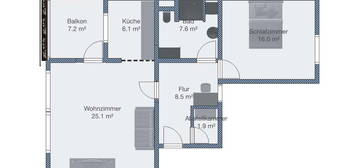 sanierte 2 Zimmer Wohnung in Ulm-Wiblingen