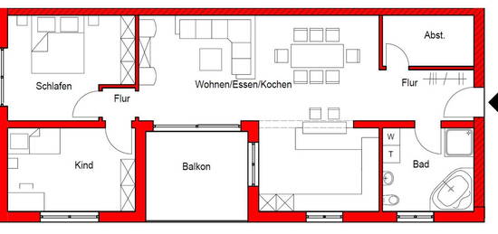 3-Zimmer-Wohnung in Haßfurt - ERSTBEZUG