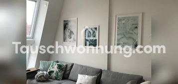 Tauschwohnung: Lichtdurchflutete Wohnung mit Skylineblick