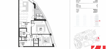 3-IZBOVÝ BYT NA 14NP S VÝHĽADOM, PIVNICA A PARKOVACIE MIESTO - SKYPARK, STARÉ MESTO