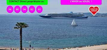 IDEAL RETRAITES- Octobre à AVRIL -LUXUEUX et TOUT RENOVE- En plein CARRE d'OR TOUT à PIED- La plage, la gare TGV, les commerces, les restaurants, les animations.VUE MER SPLENDIDE