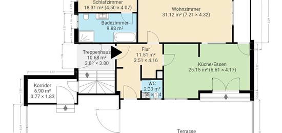 Erdgeschosswohnung in freistehendem Wohnhaus mit drei Wohnungen – ab Januar 2025 zu vermieten