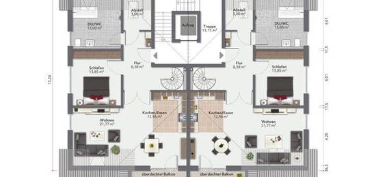 3 Zimmer Dachgeschosswohnung 102 qm in Schmallenberg Westfeld