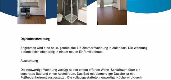 1,5 Zimmerwohnung möbliert