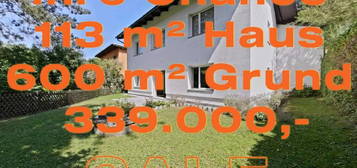 IHRE CHANCE: 5-ZIMMER-HAUS + ca. 600 m² EIGENGRUND +NUR 339.000,-
+GRÜNRUHELAGE+DOPPELGARAGE+KELLER