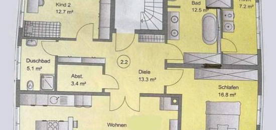 Luxuriöse 3-Zimmerwohnung mit gehobener Innenausstattung miBalkon