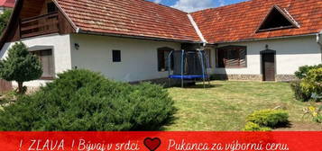 ZĽAVA Rodinný dom na predaj, chalupa, pozemok 1640 m2, Pukan