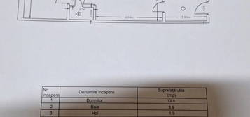 NORD 2 cam. parter/4 , bl.beton,balcon ,54 mp - 55000 euro