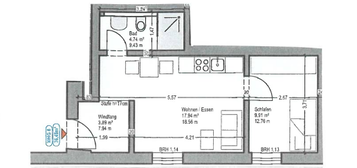 Neu renovierte 2-Raum-Wohnung mit EBK in Remagen