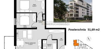 3pok 52m2 balkon|park|Prądnik Czerwony|Eng|0%