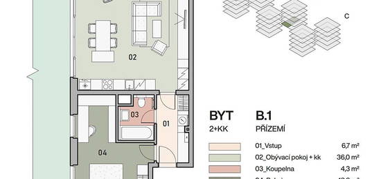 Prodej bytu 2+kk 68 m²