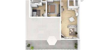 Freundliche 3-Raum-Penthouse Wohnung mit EBK und großer Dachterasse in Gießen