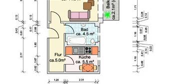 1-Zimmerwohnung in 24768 Rendsburg, Sylter Straße zu Vermieten