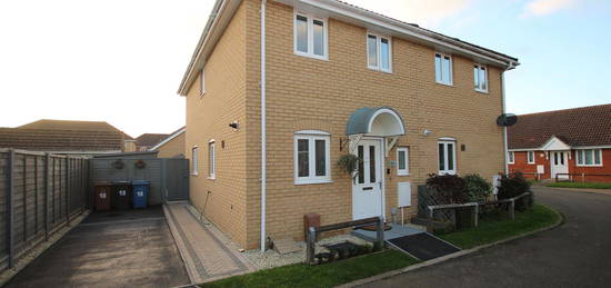 Semi-detached house to rent in Frampton Close, Newmarket CB8