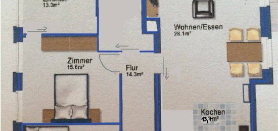 Schöne 4-Zimmer-Wohnung in der Paulsstadt