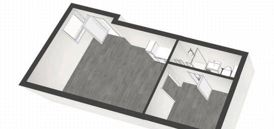 2-Zimmer-Wohnung 30 m² im Dachgeschoss