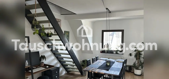 Tauschwohnung: Maisonette Wohnung mit Dachterrasse