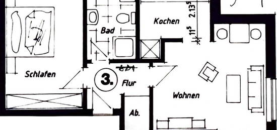 2 ZKB, in Cloppenburg (zentrale Lage) mit kleiner Terrasse