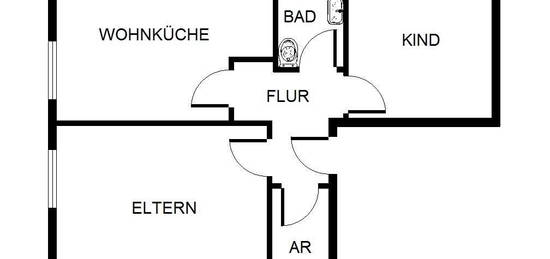 Gemütliche 2-Zimmer-DG-Wohnung in Herne-Unser Fritz zu vermieten!