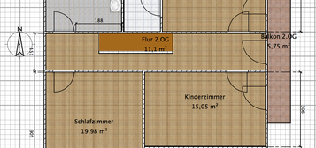 Schöne und gepflegte 4-Raum-Maisonette-Wohnung mit geh. Innenausstattung mit Balkon und EBK