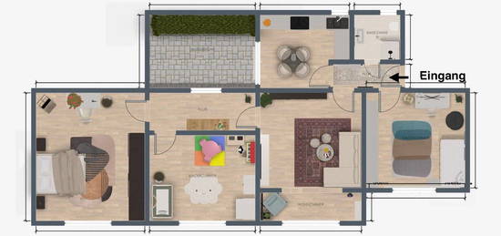 Moderne 4-Zimmer-Wohnung in zentraler Lage von Neunkirchen