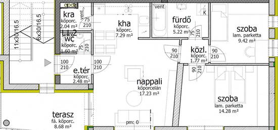 Eladó Kecskemét Alsószéktón új építésű, 70 nm lakóterű, amerikai konyhás nappali +  2 szobás, kertkapcsolatos lakás!Elérhetőségem: +36204148601