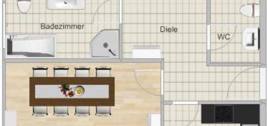 Dürwiß, 3 ZKDB, 87m² ab 01.11.24 oder später zu vermieten.