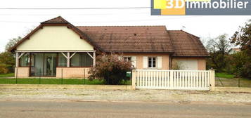 VENTE : BLETTERANS (39), À VENDRE MAISON PLAIN-PIED 162 m², 3 CHAMBRES, GARAGE,  TERRAIN 1525 m²