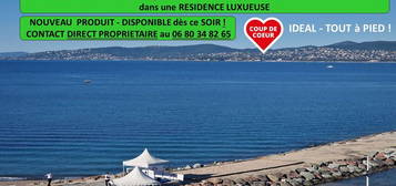 DIRECT PROPRIETAIRE Idéal retraités-pour passer l'hiver au SOLEIL. Vue mer panoramique-TOUT à PIED-Disponible de mi -septembre à avril-Terrasse Sud Emplacement idéal en plein Carré d'Or de St Raphaël