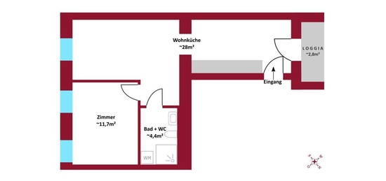 Erstbezug sanierter Altbau in Fertigstellung I ruhige hofseitige Loggia I Luftwärmepumpe I Fußbodenheizung I Schlüsselfertig.