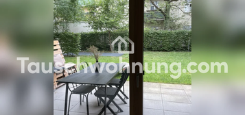 Tauschwohnung: Biete 2 Zi (Obere Au; 2x Terrasse, Garten) - Suche nahe Isar