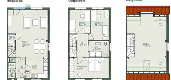 Reihenendhaus mit 2 Parkplätzen und Garten in Beethovenring in Königs Wusterhausen