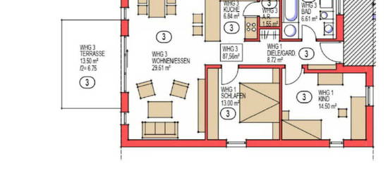 Neuwertige 3 Zimmer  Wohnung mit Garten in zentraler Lage