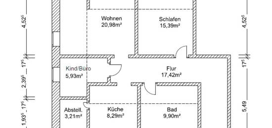 3-Zimmerwohnung im Ortskern Hohenhameln