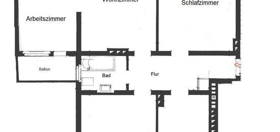 3,5 (4) Zimmer + Wohnküche, Balkon, Bad mit BW/ Fenster, Bonn-Weststadt!