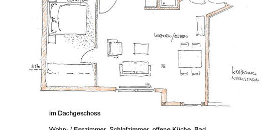 Dachgeschosswohnung in der Innenstadt