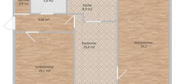 Ruhige, charmante, frisch renovierte 3-Zimmer-Wohnung im Zentrum von Triftern